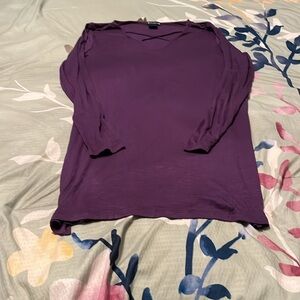 Long thin stretchy purple tunic